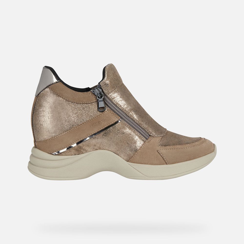 Geox Bayan Spor Ayakkabı Koyu Bej Rengi - Armonica - NKF-953187